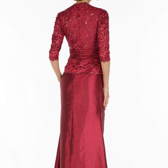 NWT Alyce Paris 29143 Mother Of The Bride Dress Wine Size 4 - Picture 2 of 5